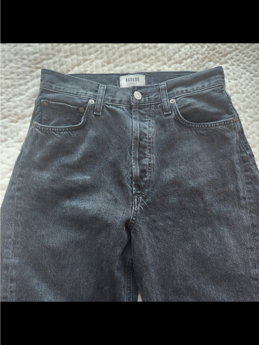 Agolde Luna High Rise black jeans size 28 - Picture 3 of 12